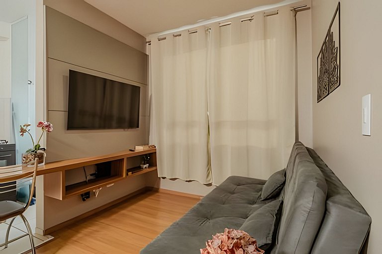 Apto Lindo Completo - Ar Condicionado  e Garagem